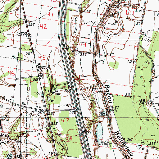 Topographic Map of KVOL-FM (Opelousas), LA