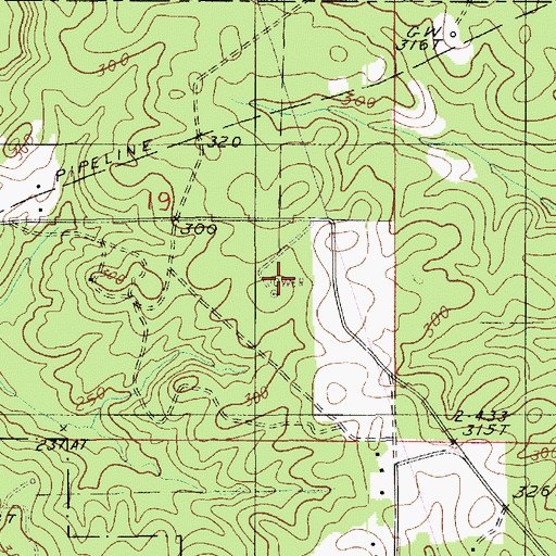 Topographic Map of KXKZ-FM (Ruston), LA