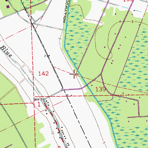 Topographic Map of KXOR-FM (Thibodaux), LA