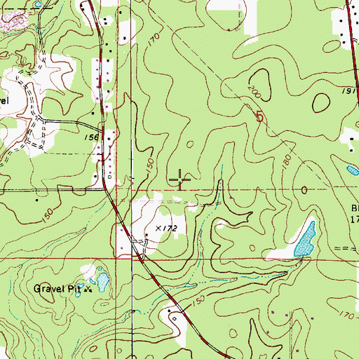 Topographic Map of KLAA-FM (Tioga), LA