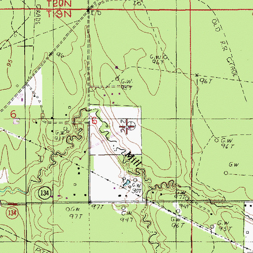Topographic Map of KYEA-FM (West Monroe), LA