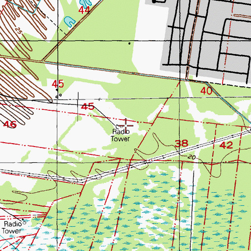 Topographic Map of WLPB-TV (Baton Rouge), LA