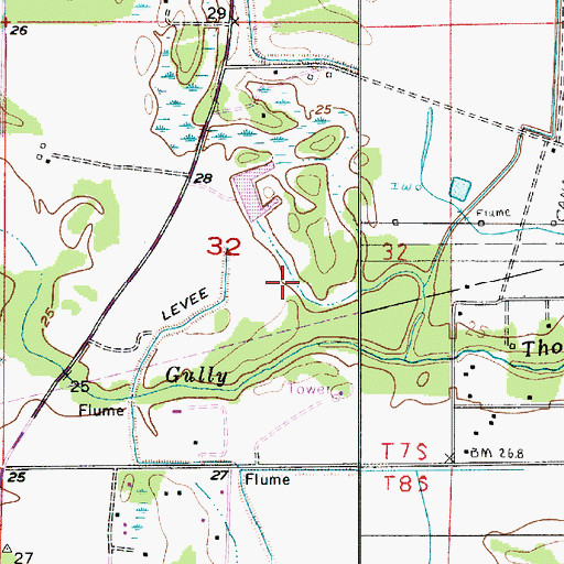 Topographic Map of KLTL-TV (Lake Charles), LA