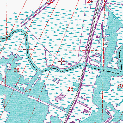 Topographic Map of WGNO-TV (New Orleans), LA