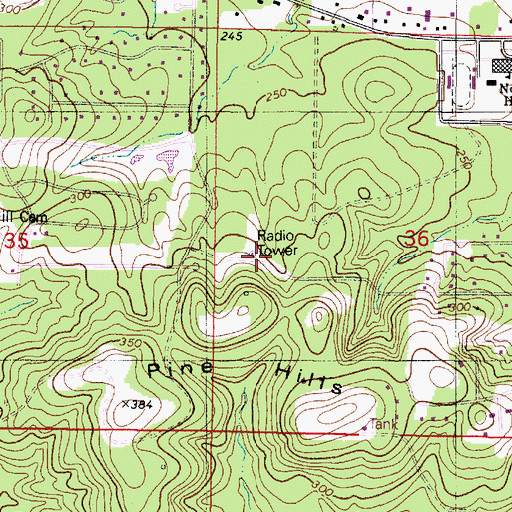 Topographic Map of KCDN-TV (Shreveport), LA