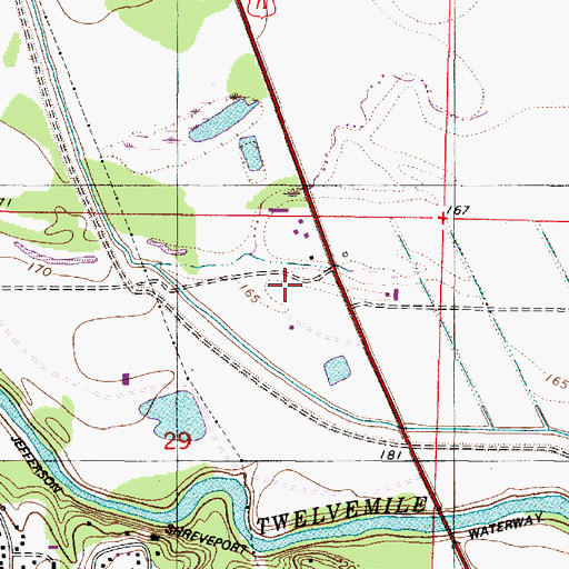 Topographic Map of KMSS-TV (Shreveport), LA