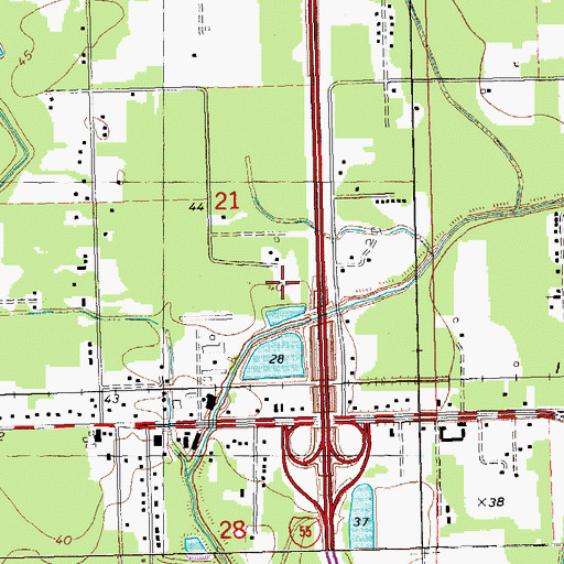 Topographic Map of WFPR-AM (Hammond), LA
