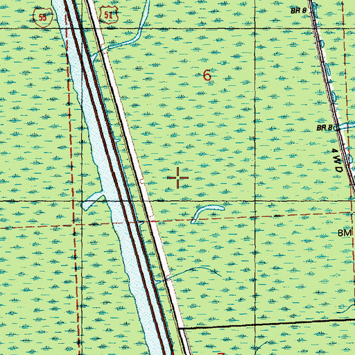 Topographic Map of WCKW-AM (Laplace), LA