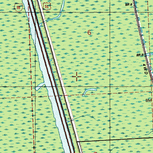 Topographic Map of WCKW-AM (Laplace), LA