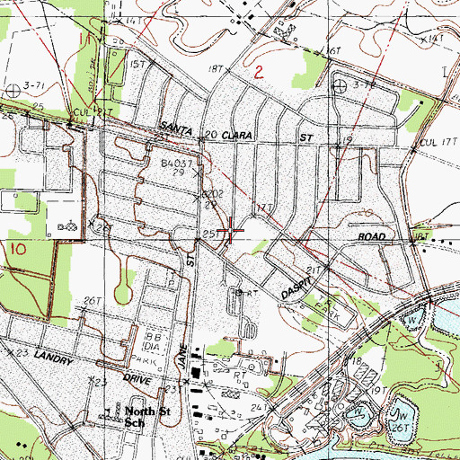 Topographic Map of KNIR-AM (New Iberia), LA