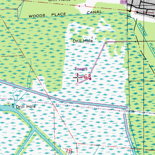 Topographic Map of WWL-AM (New Orleans), LA