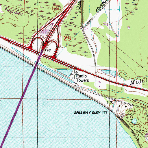 Topographic Map of KVKI-AM (Shreveport), LA