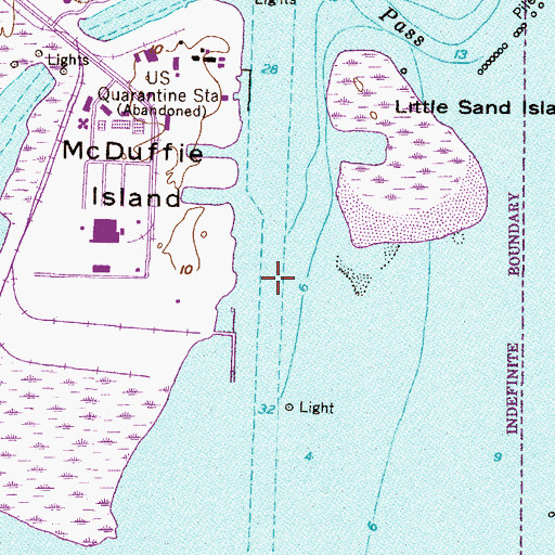 Topographic Map of Mobile River, AL