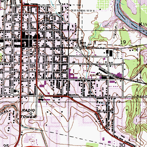 Topographic Map of US Jones Middle School, AL