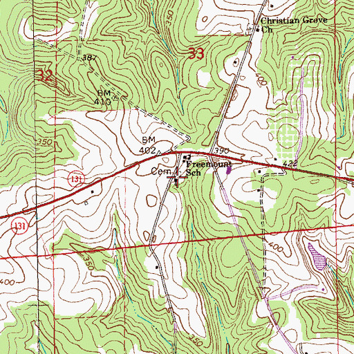 Topographic Map of Freemount African Methodist Episcopal Church, AL