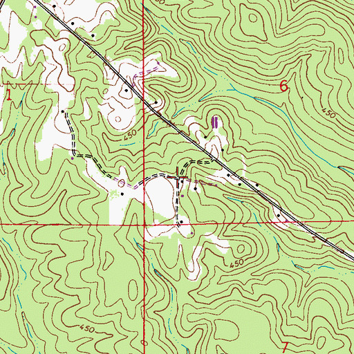 Topographic Map of House of Prayer, AL