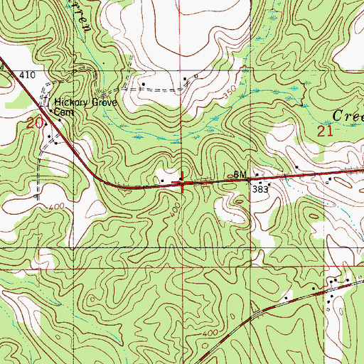 Topographic Map of The Independent Holiness Church, AL