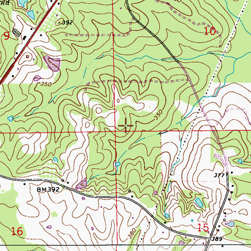 Topographic Map of Waller Grant School (historical), AL