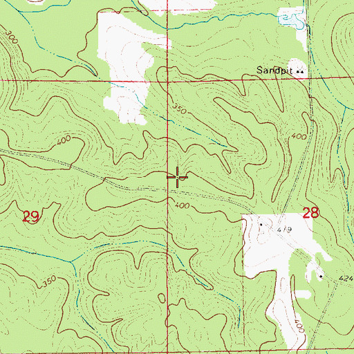 Topographic Map of Wren Cemetery, AL