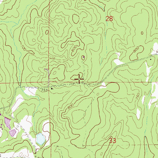 Topographic Map of Bell Chapel Cemetery, AL