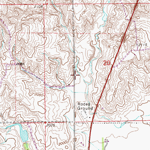 Topographic Map of 28N56E20CA__01 Well, MT