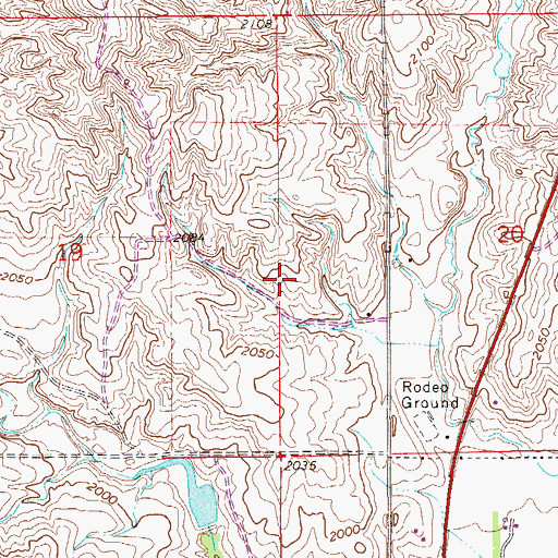 Topographic Map of 28N56E20CB__01 Well, MT