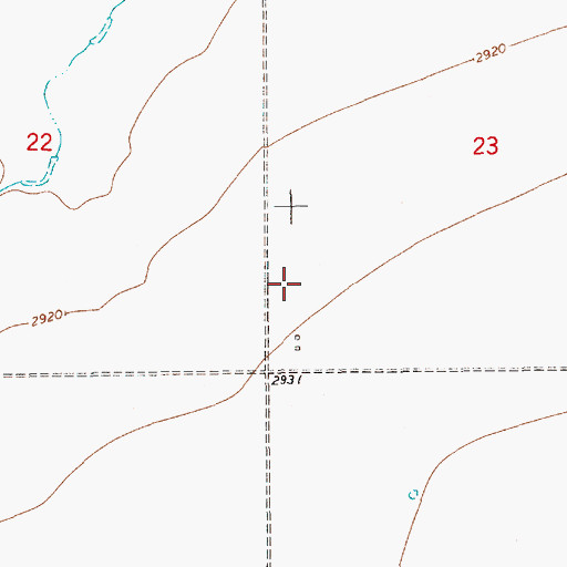 Topographic Map of 28N10E23CC__01 Well, MT