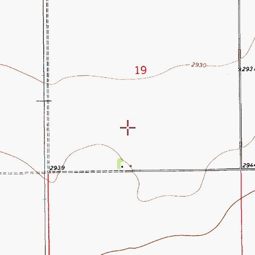 Topographic Map of 28N11E19CD__01 Well, MT
