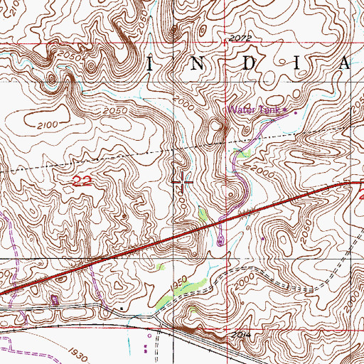 Topographic Map of 28N53E22DA__01 Well, MT