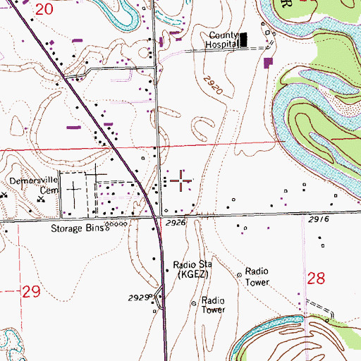 Topographic Map of 28N21W28BB__01 Well, MT