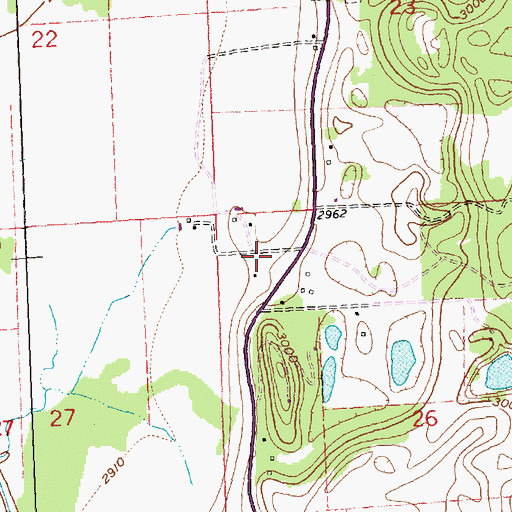 Topographic Map of 28N20W26BB__01 Well, MT