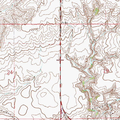 Topographic Map of 28N53E19BCCB01 Well, MT