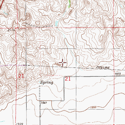 Topographic Map of 28N56E21AC__01 Well, MT