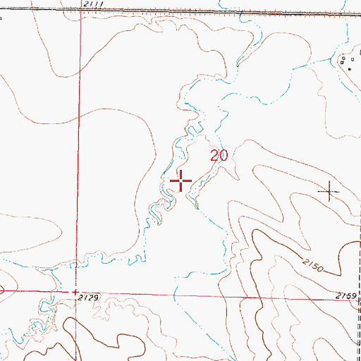Topographic Map of 28N39E20CA__01 Well, MT