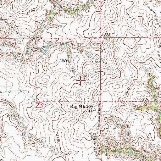 Topographic Map of 28N55E23AD__01 Well, MT
