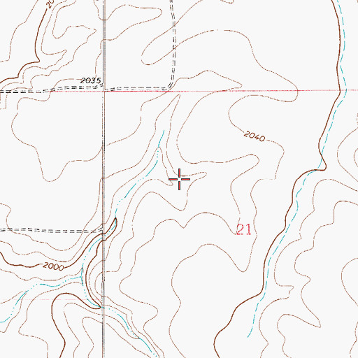Topographic Map of 28N51E21BDBC01 Well, MT