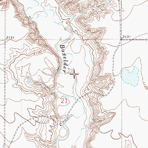 Topographic Map of 28N50E21AC__01 Well, MT