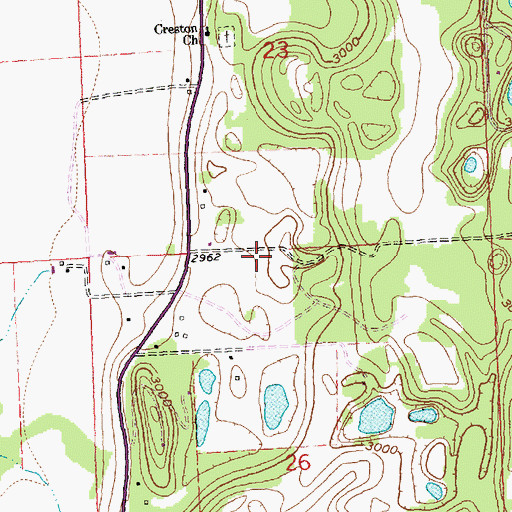 Topographic Map of 28N20W26BAAA01 Well, MT