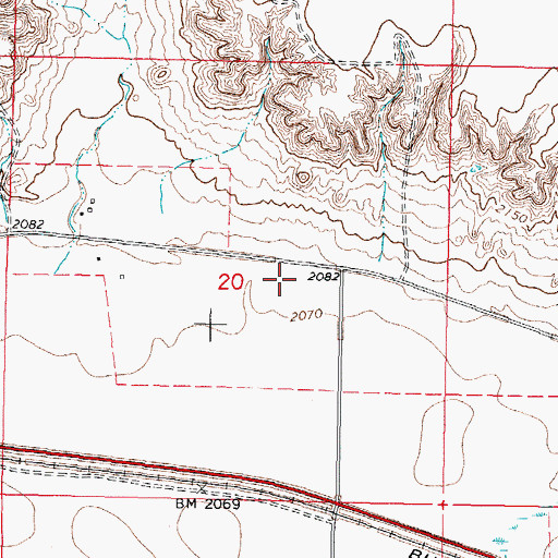 Topographic Map of 28N41E20DBAB01 Well, MT