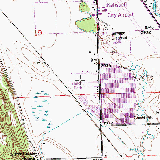 Topographic Map of 28N21W19DD__01 Well, MT