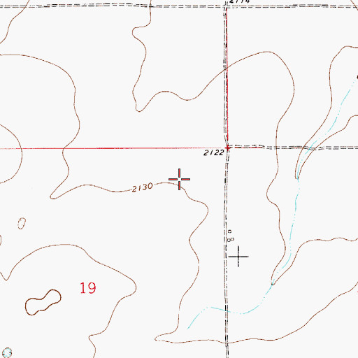 Topographic Map of 28N52E19AA__01 Well, MT