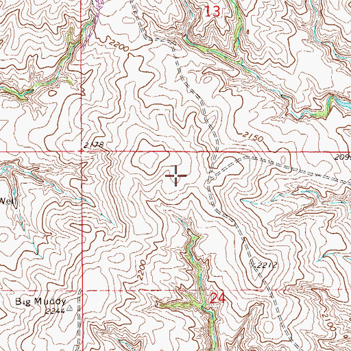 Topographic Map of 28N55E24BA__01 Well, MT