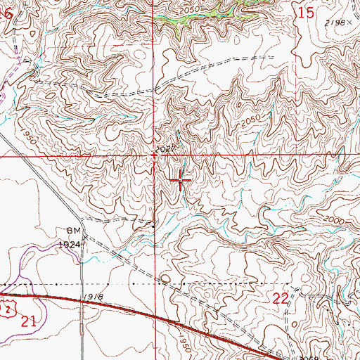 Topographic Map of 28N55E22BB__01 Well, MT