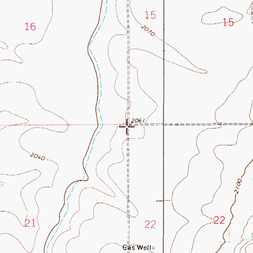 Topographic Map of 28N51E22BBBB01 Well, MT
