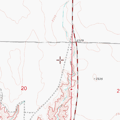 Topographic Map of 28N42E20AA__01 Well, MT