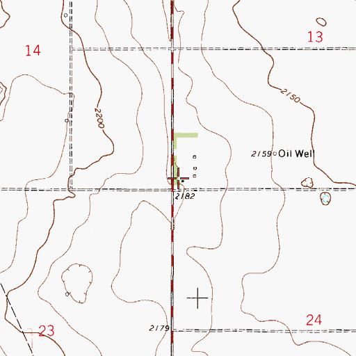 Topographic Map of 28N51E13CCCC01 Well, MT