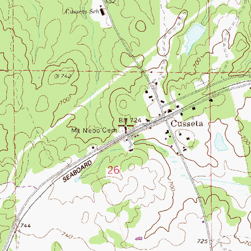 Topographic Map of Mount Nebo Church, AL