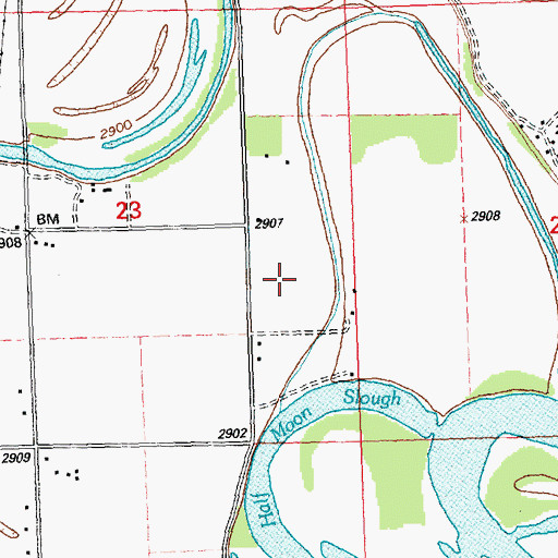 Topographic Map of 28N21W23DA__01 Well, MT