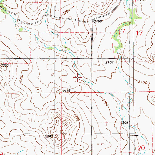 Topographic Map of 28N59E17CC__01 Well, MT