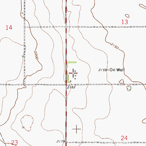Topographic Map of 28N51E13CCCA01 Well, MT